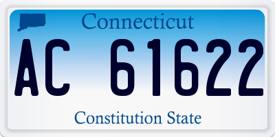 CT license plate AC61622