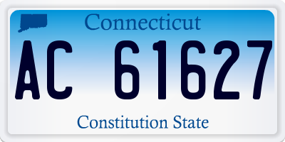CT license plate AC61627