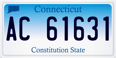 CT license plate AC61631