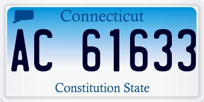 CT license plate AC61633