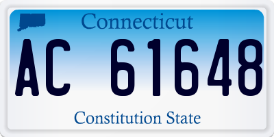 CT license plate AC61648