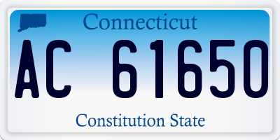 CT license plate AC61650