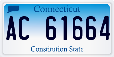 CT license plate AC61664