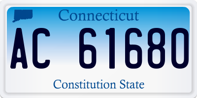 CT license plate AC61680