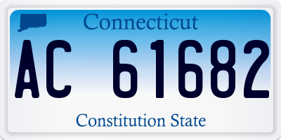 CT license plate AC61682