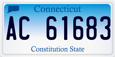 CT license plate AC61683