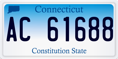 CT license plate AC61688