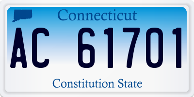 CT license plate AC61701