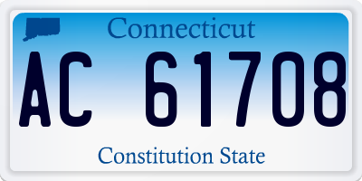 CT license plate AC61708