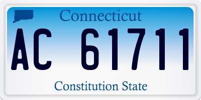 CT license plate AC61711