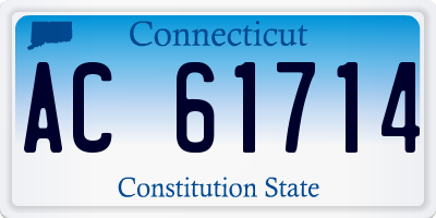 CT license plate AC61714