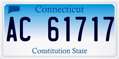 CT license plate AC61717