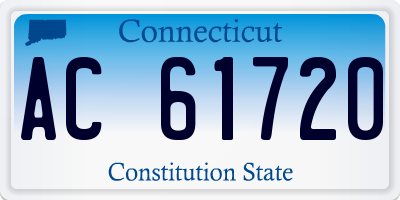 CT license plate AC61720