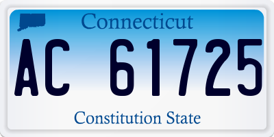 CT license plate AC61725