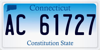 CT license plate AC61727
