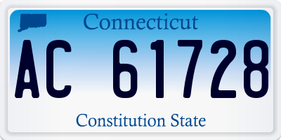 CT license plate AC61728