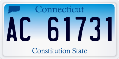 CT license plate AC61731