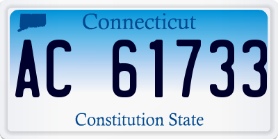 CT license plate AC61733