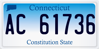 CT license plate AC61736
