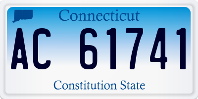 CT license plate AC61741