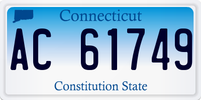 CT license plate AC61749