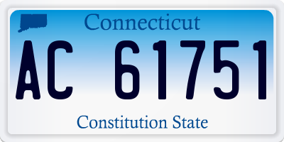 CT license plate AC61751