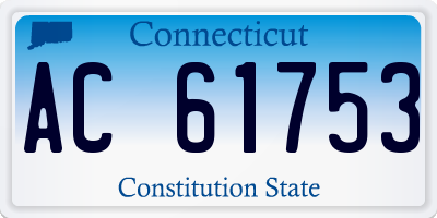 CT license plate AC61753