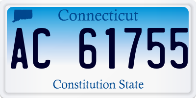 CT license plate AC61755