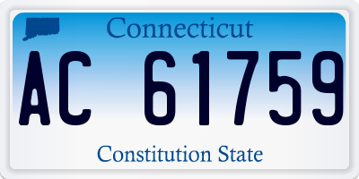 CT license plate AC61759