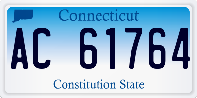 CT license plate AC61764