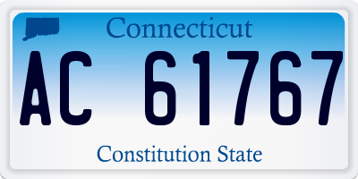 CT license plate AC61767