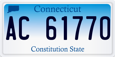 CT license plate AC61770