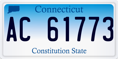 CT license plate AC61773