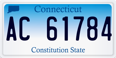 CT license plate AC61784