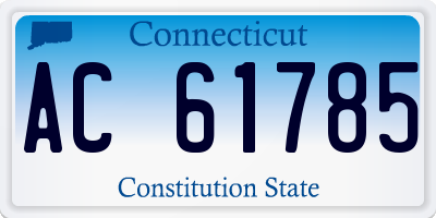 CT license plate AC61785