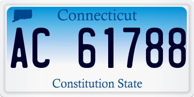 CT license plate AC61788