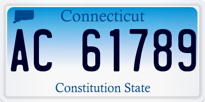 CT license plate AC61789