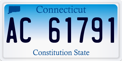 CT license plate AC61791