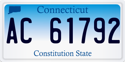 CT license plate AC61792