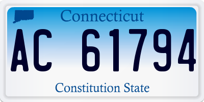 CT license plate AC61794