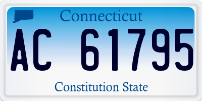 CT license plate AC61795