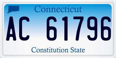 CT license plate AC61796