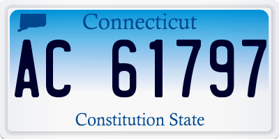 CT license plate AC61797