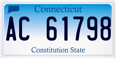 CT license plate AC61798
