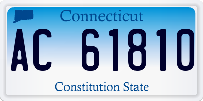 CT license plate AC61810