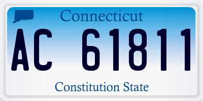 CT license plate AC61811