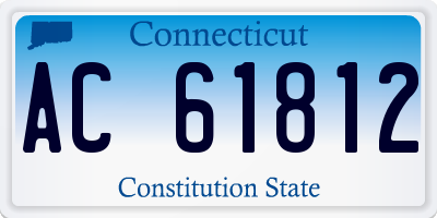 CT license plate AC61812