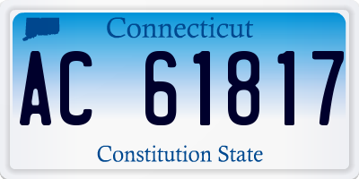 CT license plate AC61817