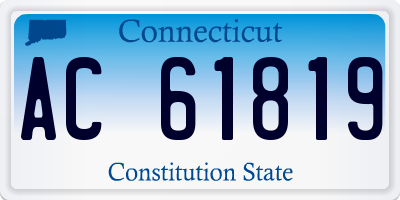 CT license plate AC61819