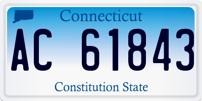 CT license plate AC61843